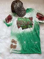 WILDCATS FOOTBALL FIELD GREEN BLEACHED TEE