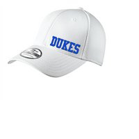 LADY DUKES MENS MESH FITTED HAT EMBROIDERED WHITE /WHITE