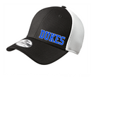 LADY DUKES MENS MESH FITTED HAT EMBROIDERED BLACK/WHITE