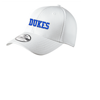 LADY DUKES MENS MESH FITTED HAT EMBROIDERED WHITE /WHITE