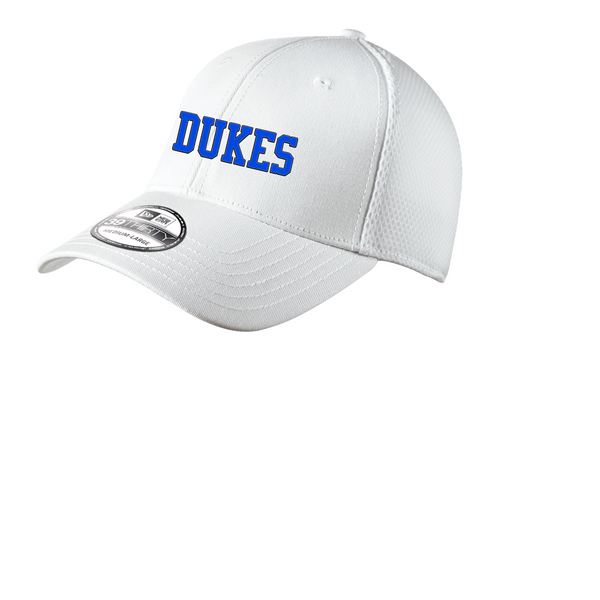 LADY DUKES MENS MESH FITTED HAT EMBROIDERED WHITE /WHITE