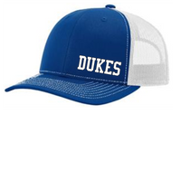 LADY DUKES RICHARDSON  TRUCKER SNAP BACK HAT ROYAL WHITE EMBROIDERED