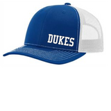 LADY DUKES RICHARDSON  TRUCKER SNAP BACK HAT ROYAL WHITE EMBROIDERED