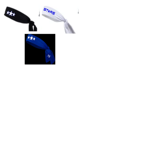 NORTH FLORIDA STARS 3PK DRI FIT HEAD TIES