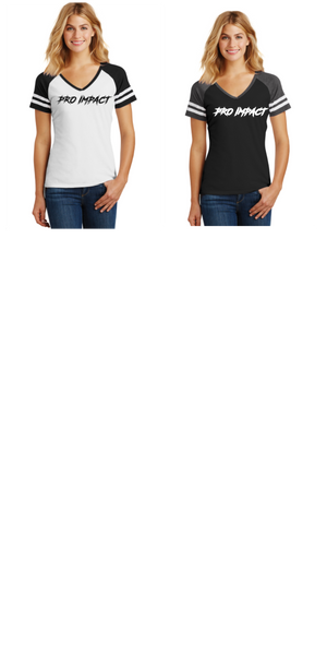 PRO IMPACT ROAD RAGE LADIES GAME DAY V-NECK SHIRT SS