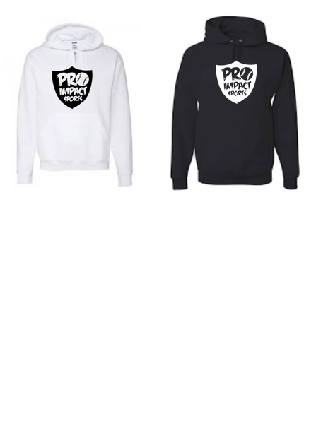 PRO IMPACT SOLID HOODIE SHIELD LOGO LS