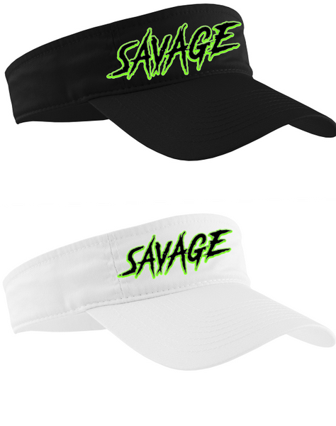SAVAGE 12U COTTON TWILL VISOR EMBROIDERED 2 COLOR LOGO