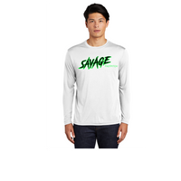 SAVAGE 12U UNISEX COTTON LONG SLEEVE TEE WHITE