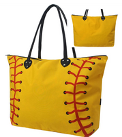 Yellow large canvas tote