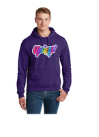 UNICORNS PURPLE UNISEX ADULT HOODIE 50/50 PURPLE