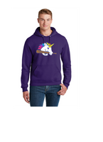 UNICORNS PURPLE UNISEX ADULT HOODIE 50/50 PURPLE