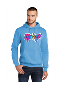 UNICORNS ADULT  HOODIE UNISEX  LONG SLEEVE MULTI COLOR DESIGN