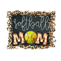 SOFTBALL MOM LEOPARD  SUBLIMATED CHALK BOARD  DRI FIT SHIRT