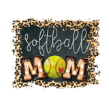 SOFTBALL MOM LEOPARD  SUBLIMATED CHALK BOARD  DRI FIT RACER TANK